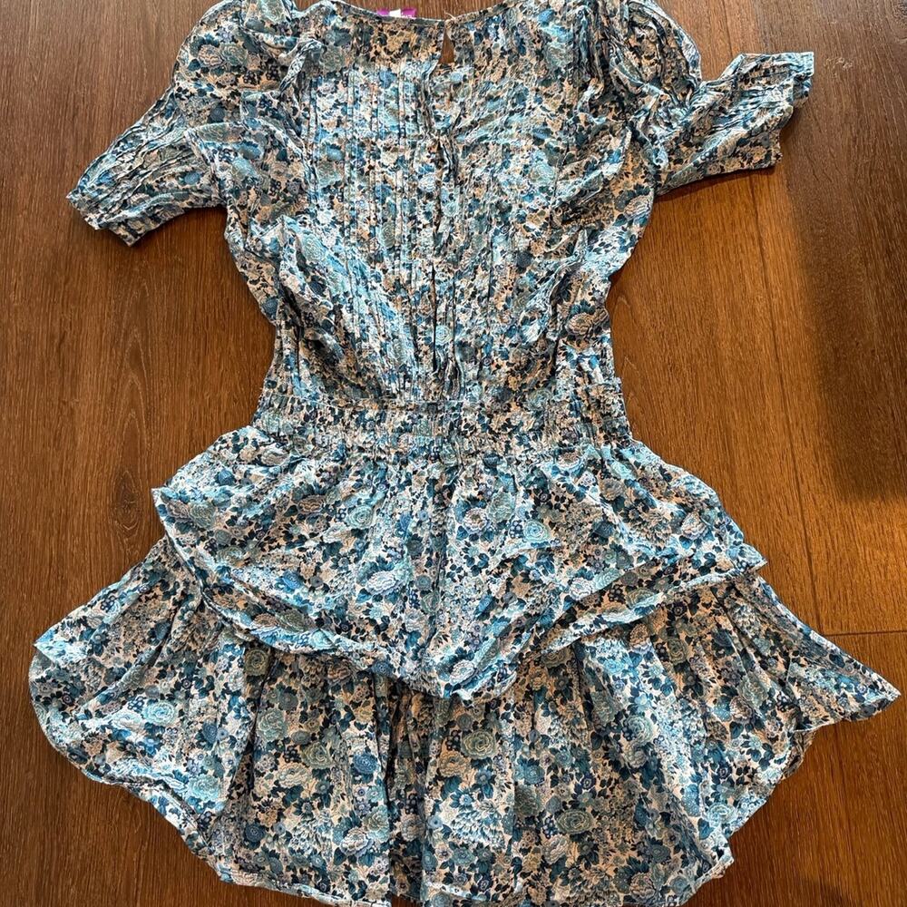 LoveShackFancy X Liberty London Blue Floral Natasha Dress Love Shack Sz XS - Picture 7 of 9